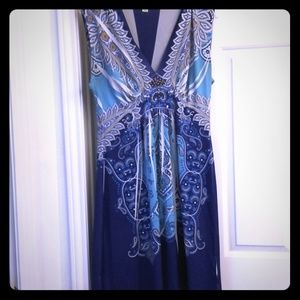 Purple and blue dress